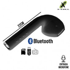 Caixa de Som Bluetooth Portátil SD/USB/FM Entrada para Microfone Airpods Gigante X-Cell XC-MS-02P - Preto